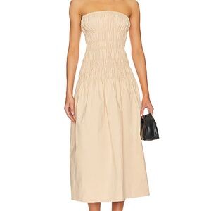 MAJORELLE Vanna Midi Dress Size S Beige